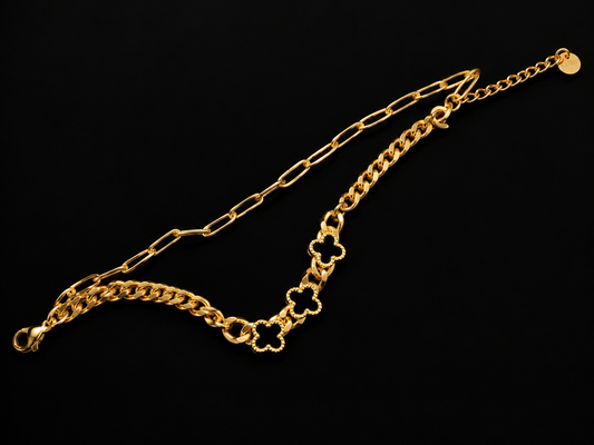 Golden Clover Elegance Bracelet
